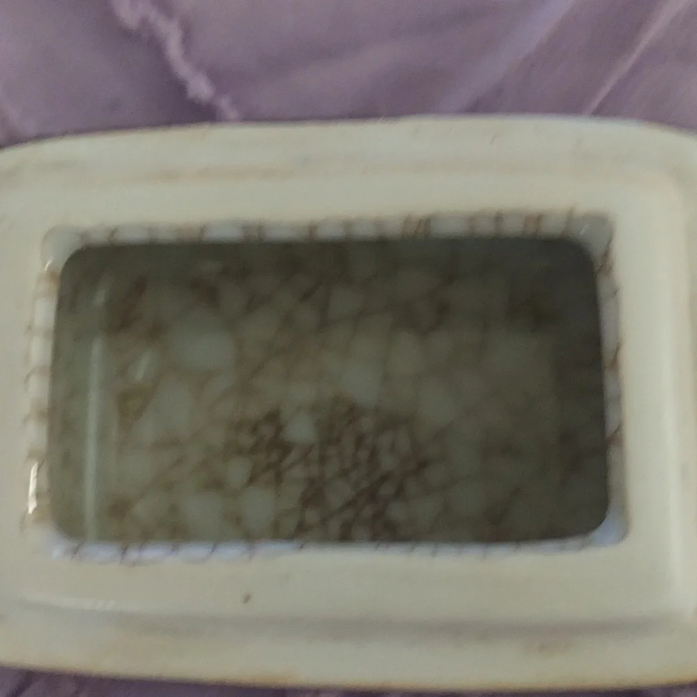 Homart Rectangle Tray Trinket Jewelry Letter Postale Porcelain Box